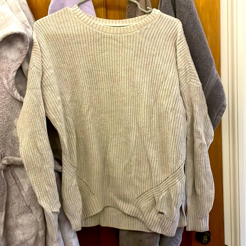 Cream/beige asymmetrical sweater